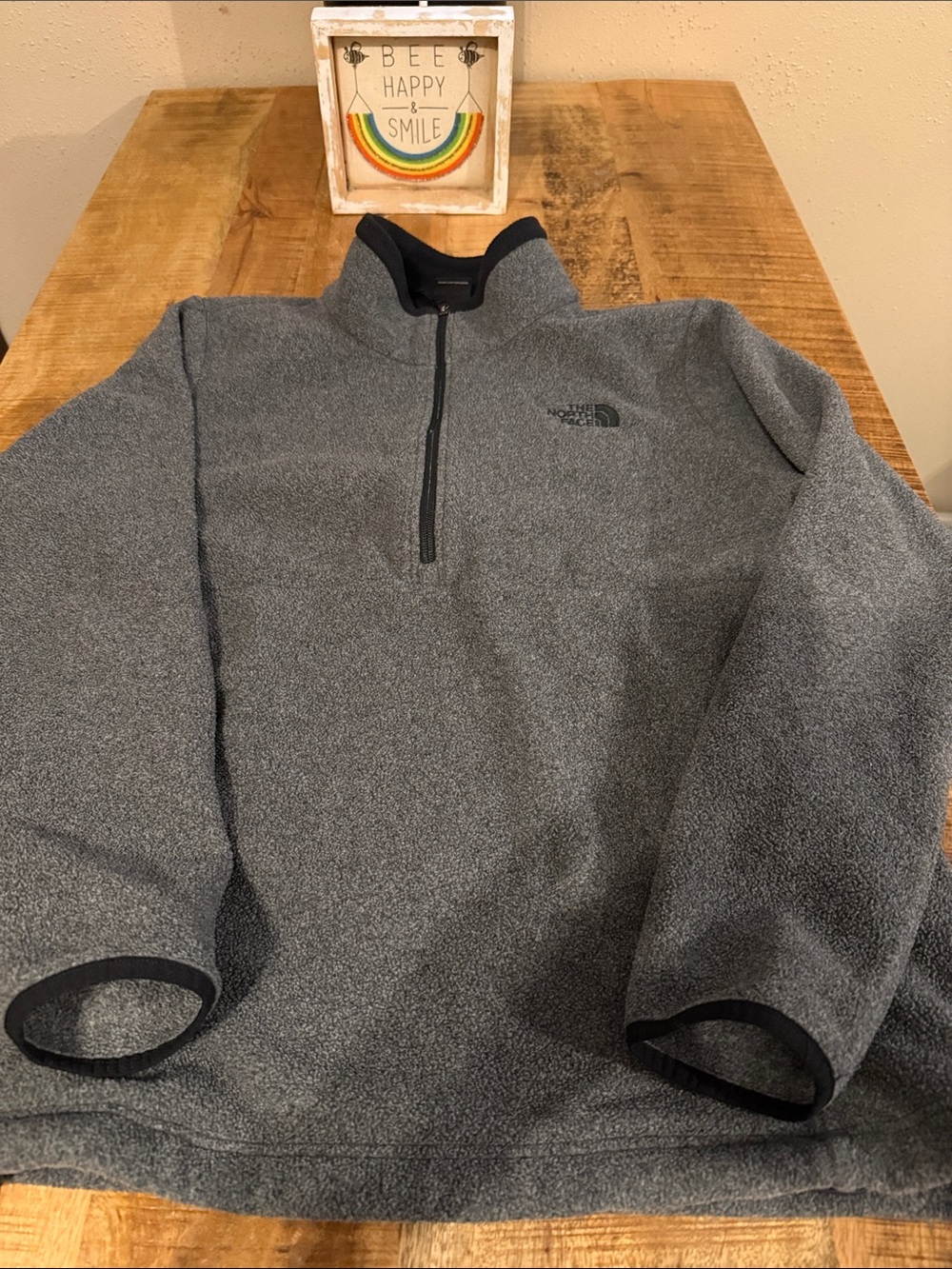 The North Face Women’s Charcoal Gray Half-Zip Fleece Pullover